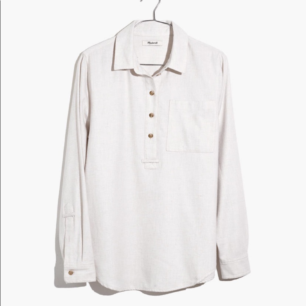 NWT Madewell Flannel Classic XBoyfriend Shirt HUNG
